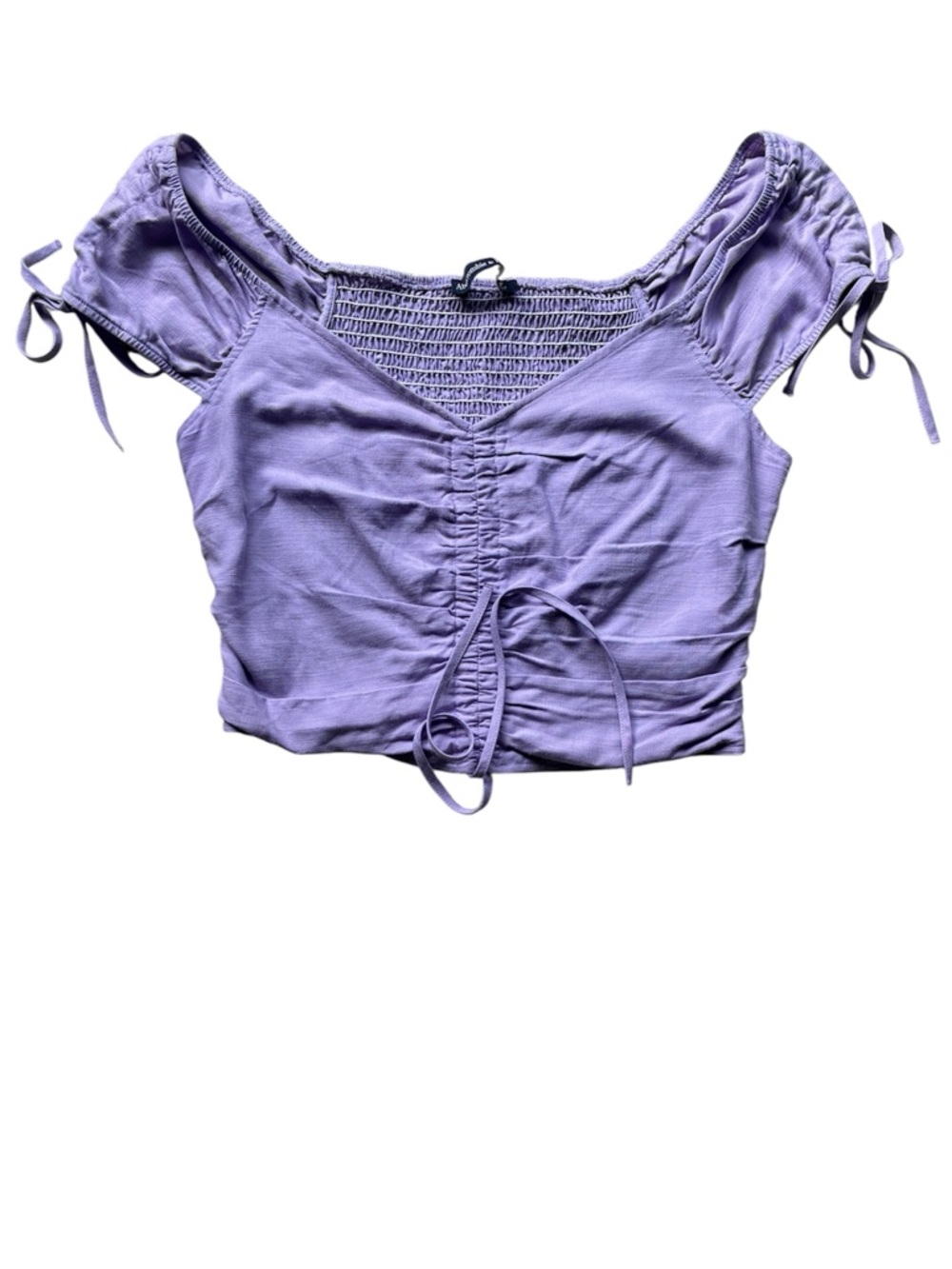 Abercrombie & Fitch Women’s Purple Ruched Crop Top Size Small